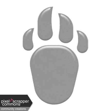 Kumbaya Mini Kit Grey Paw Print Sticker 1