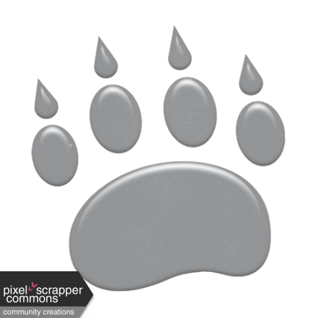 Kumbaya Mini Kit Grey Paw Print Sticker 2