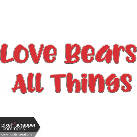 Kumbaya Mini Kit Love Bears All Things Chioboard Wordart