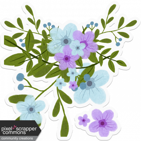 Hello Spring: Blue & Purple Flower Bouquet