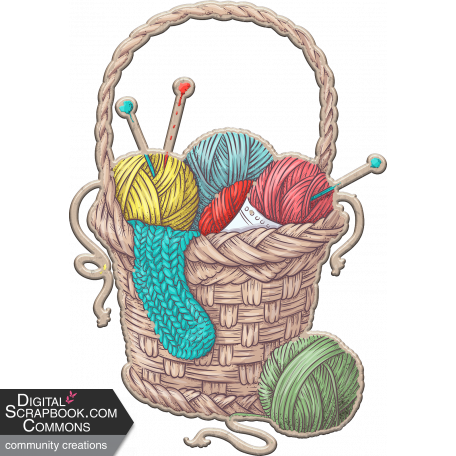Knit Mini Kit: Knitting Basket with Yarn
