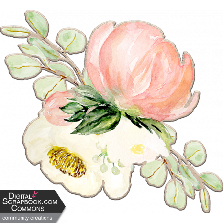 Truth Pink and White Chipboard Flowers 2