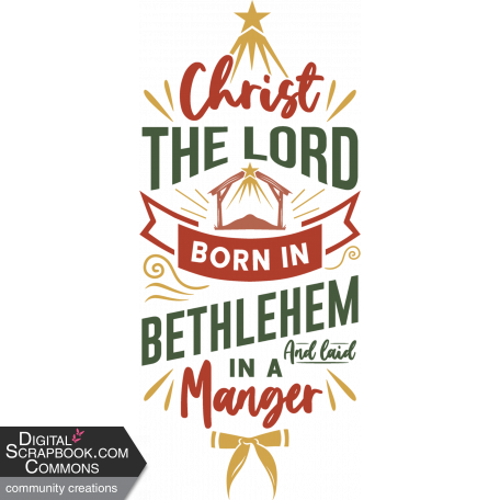 Antique Christmas: Bible Verse word Art 1