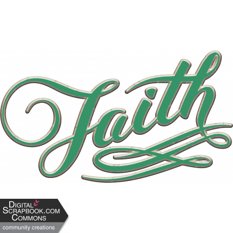 Faith Chipboard Wordart 3