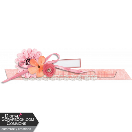 Flowers and Bows Pink & Peach Cluster (Shadowed)