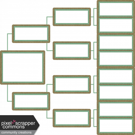 Canvas and Green Four-Generation Pedigree Frame