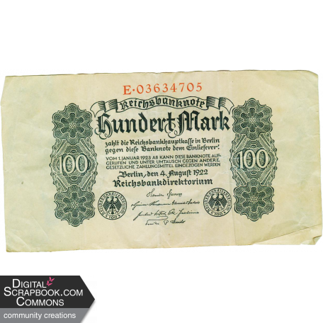 Hundert Mark Reichsbanknote, front side