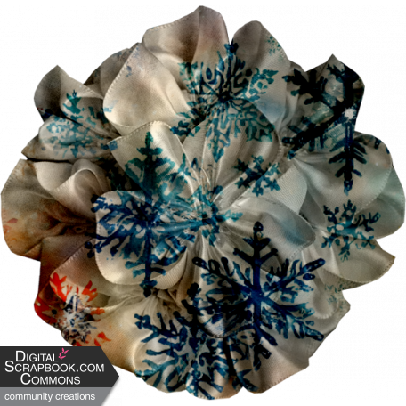 Snowflake Fabric Flower