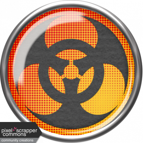 Super Hero Biological Hazard Button