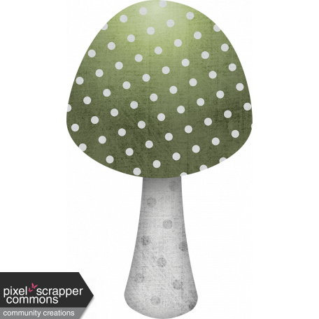 Green Mushroom with dots