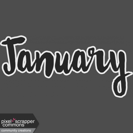 January - word art