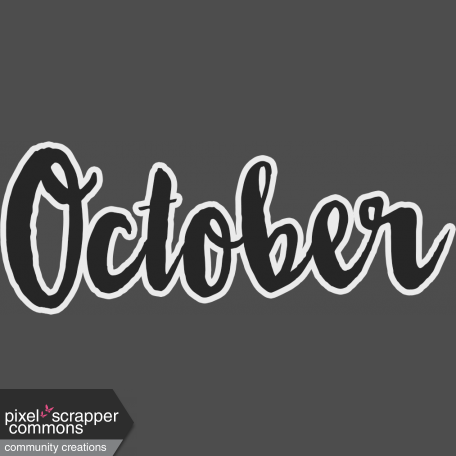 October - word art