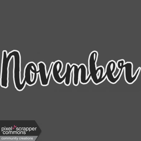 November - word art