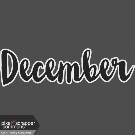 December - word art