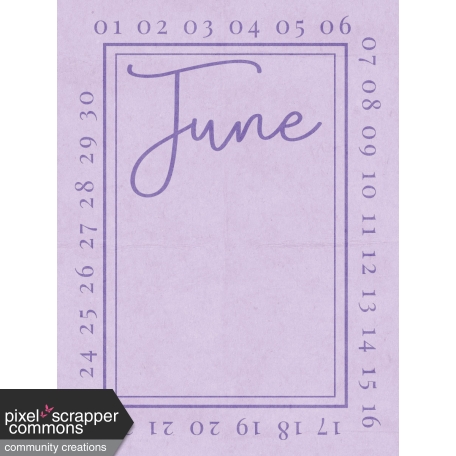 June 3x4 Card