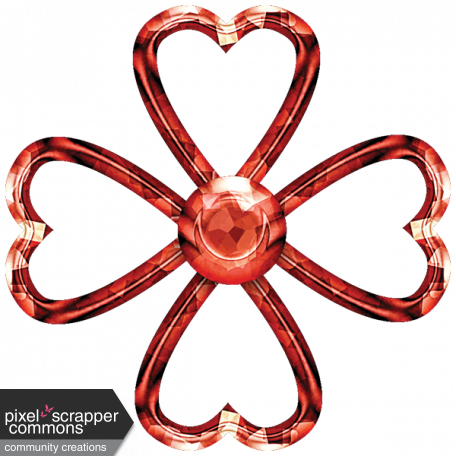 Red Gemstone Flower (02)