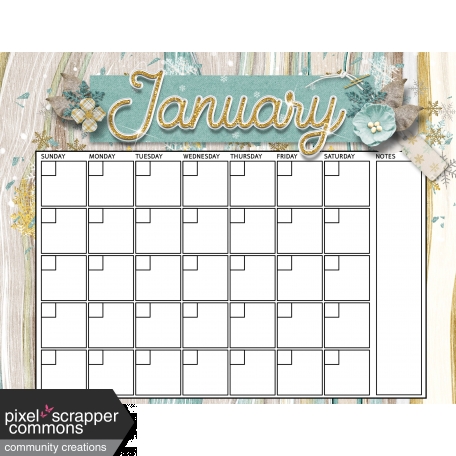 Snowhispiers Calendar (January)