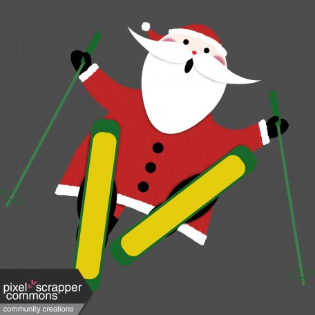 Skiing Santa