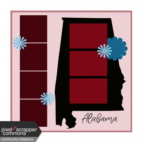 Layout Template: USA Map - Alabama 