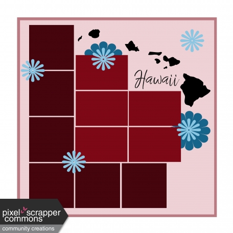 Layout Template: USA Map – Hawaii