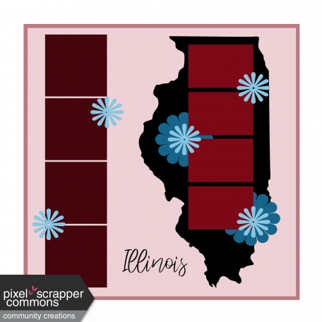 Layout Template: USA Map – Illinois