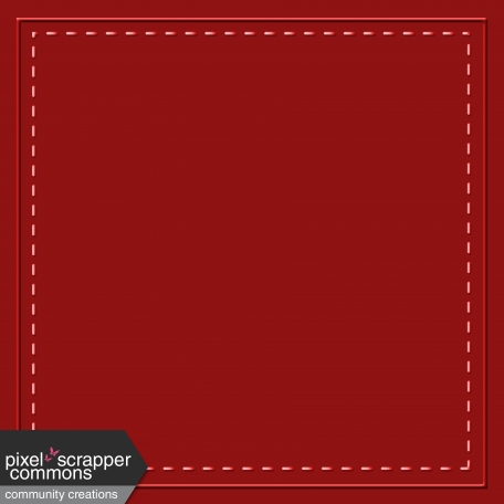 Stitched Border Red Paper