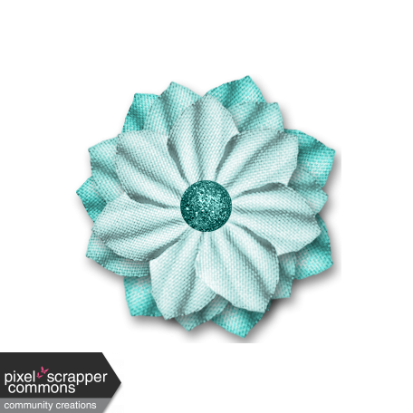 Spring Sparkle Aqua Flower