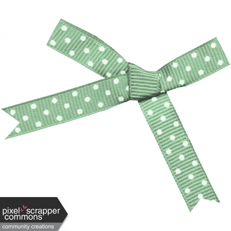 Mint Polka Dot Bow