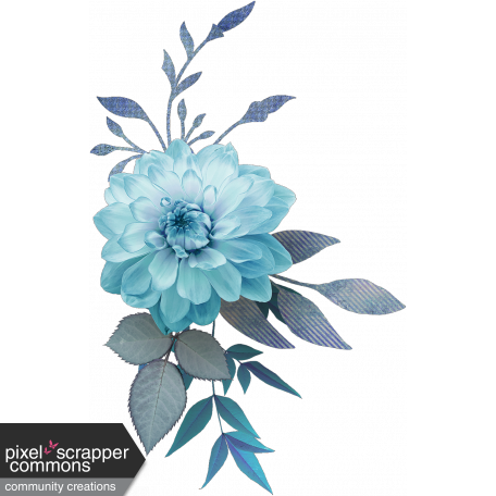 Blue floral cluster 