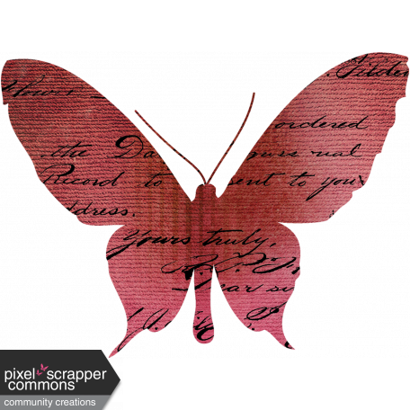 Vintage paper butterfly