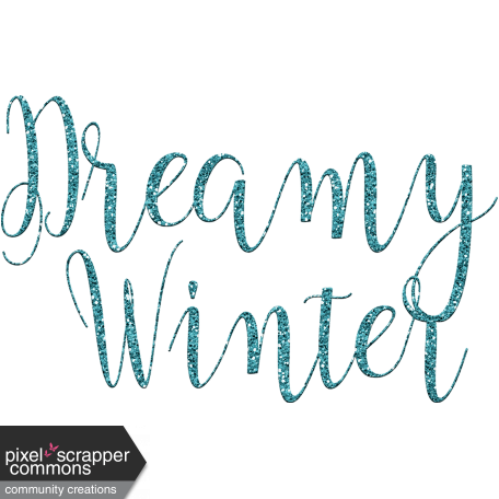 Dreamy winter word art.