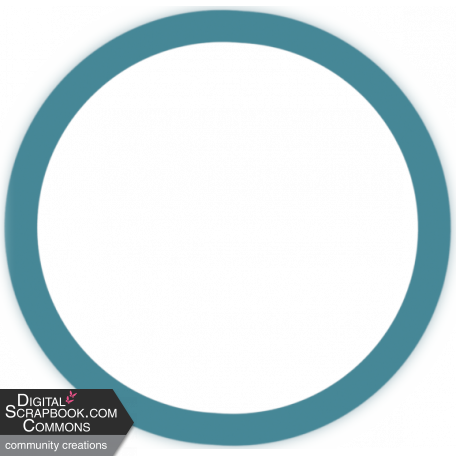 Teal Doodle Paint Circle