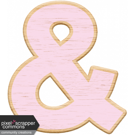 Pink Wooden Ampersand