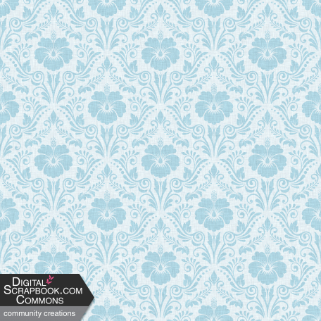 Seamless Blue Linen Pattern With Damask 02