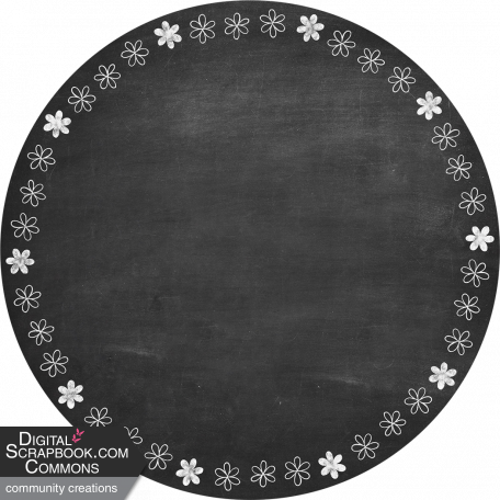 Chalkboard Round Label 05