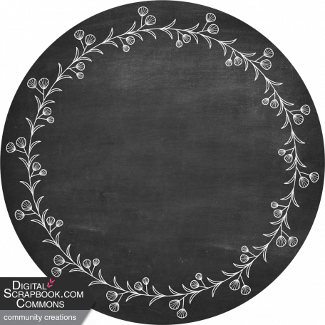 Chalkboard Round Label 07