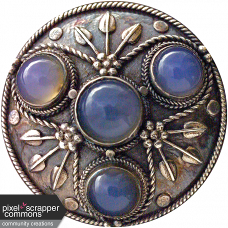 Blue Moonstone Kilt Pin