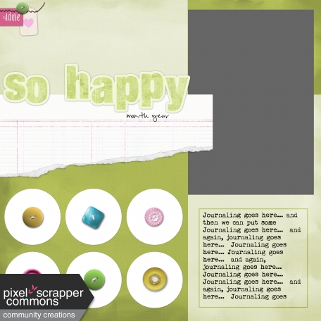 So Happy Template (One Photo Layout)