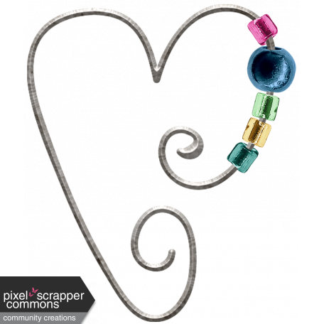 Beaded Wire Heart