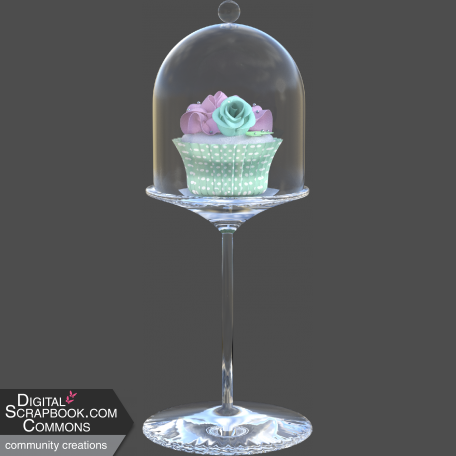 Glass Jar with Cupcake 01