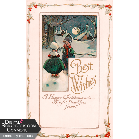 Vintage Christmas Card 02