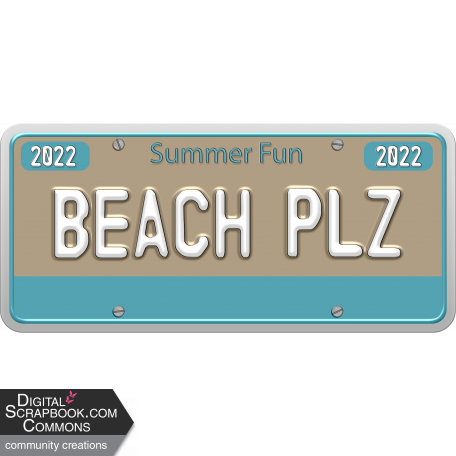 Summer License Plate 01