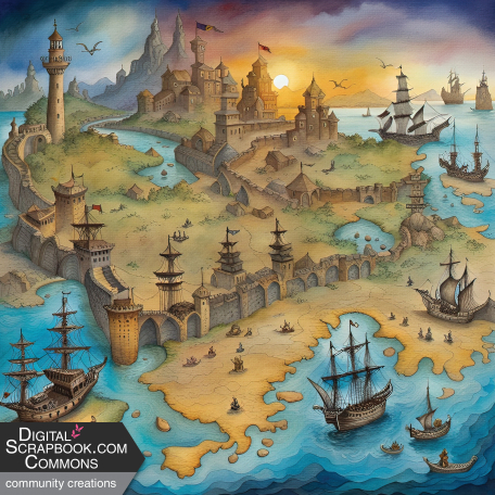 Pirate Map Background 1