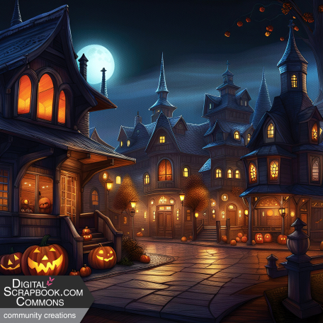 Halloween Town Background