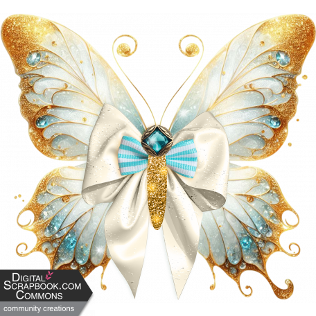Butterfly Glitter Tag 1