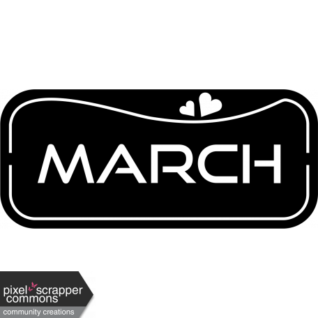 March - label template.
