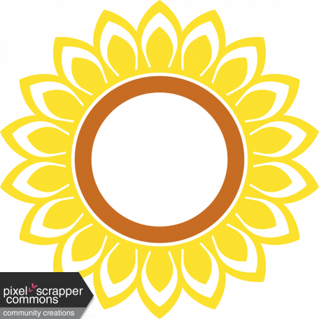 Sunflower sticker - no white border