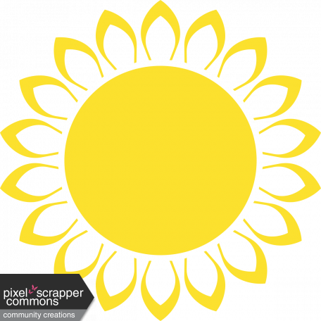 Sunflower digital stamp