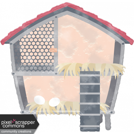 Barnyard Fun - Stamped Chicken Coop