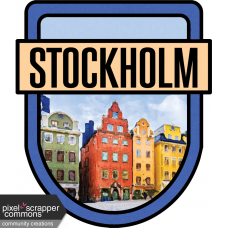 Stockholm Word Art Crest